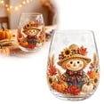 thumbnail image 2 of Fall Motif Thanksgiving Ceramic Coffee Mug With Wooden Lid And Spoon Microwave Dishwasher Safe Insulated Porcelain Cup For Hot Drinks, 2 of 4