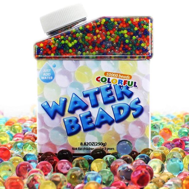 UMIKU Water Beads 50000 Soft Beads Rainbow Mix Water Growing Balls for