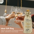 thumbnail image 5 of New Home Word Wine Bags Wine Bottle Gift Bags w/ Drawstrings for Weddings Christmas Home Storage Khaki, 5 of 6