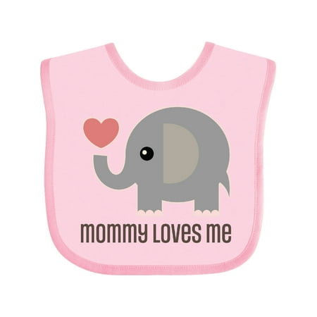 

Inktastic Mommy Loves Me Elephant Gift Baby Boy or Baby Girl Bib