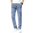 thumbnail image 4 of QHFBli Mens Slim Fit Stretch Jeans Jeans for Men, Distressed Straight Leg Fashion Comfort Flex Waist Pants, 4 of 9