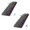 thumbnail image 5 of Monstrate Teclado mecánico para juegos Punk RGB retroiluminado 180mA reemplazable USB con cable Home Office Mute Keypad para Laptop Gamer Estaciones de acoplamiento para portátiles, 5 of 5