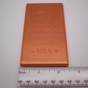 1 lb Copper Flat Bar Element Design w/Certificate of Authenticity by Mint State Gold