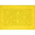 thumbnail image 1 of Ahgly Company Machine Washable Indoor Rectangle Oriental Yellow Modern Area Rugs, 7' x 10', 1 of 4