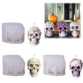 thumbnail image 2 of SharkTRUE New 3D Rose Flower Skull Candle Mold Silicone Soap Candle Polymer Plaster Office for Home Making Halloween and M0X3 Decorat, 2 of 9
