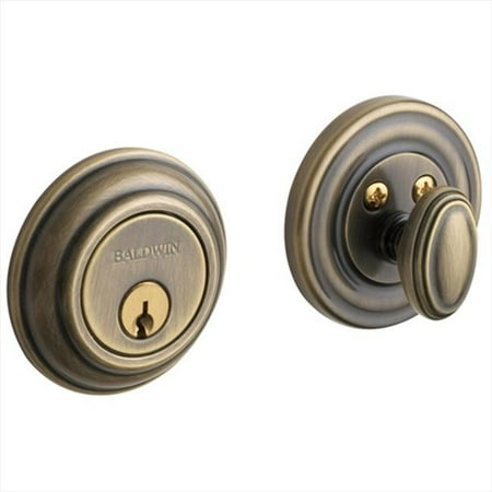 - Baldwin Hardware 8231.05 Traditional Deadbolt Single Cylinder in Satin Brass and Black