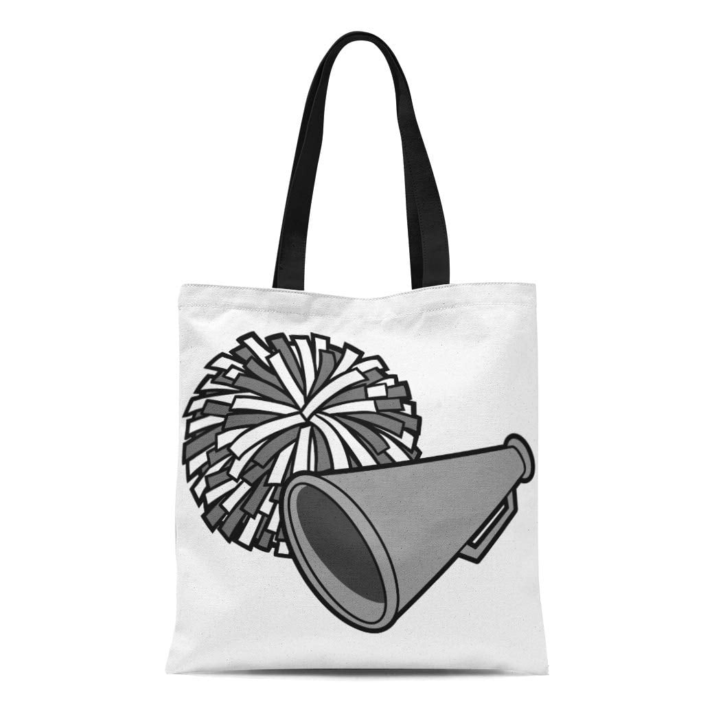ASHLEIGH Canvas Tote Bag Cheerleader Cartoon of Cheerleading