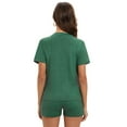 thumbnail image 4 of Baywell Women's Maternity Nursing Pajama Set 2 Piece Short Sleeve Top and Shorts Sleepwear Breastfeeding Sleepwear Pregnancy Green S-2XL, 4 of 8
