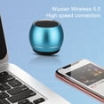 thumbnail image 4 of Nkmbld Wireless Speakers with Bluetooth Mini Metal Bluetooth Speaker Subwoofer Outdoor Portable Bluetooth Speaker, HIFI Sound Quality, Intelligent Noise Reduction, Father's Day Gifts, Blue, 4 of 6