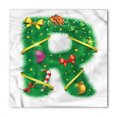thumbnail image 1 of Christmas Alphabet Bandana, The Letter of R, Unisex Head and Neck Tie, by Ambesonne, 1 of 2