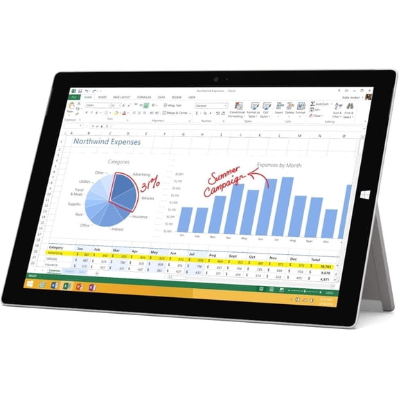 Restored Microsoft surface pro 3 laptop, intel core i5 4th gen, 8GB Ram, 256GB SSD, Windows 11