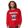 thumbnail image 3 of USA American Patriotic Papa Smurf Men's Crewneck Sweatshirt Brisco Brands X, 3 of 6