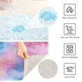 thumbnail image 3 of 2 Piece Bath Mat Set with U-Shaped Toilet Mat and Rectangle Bath Rugs Non Slip Machine Washable Bathroom Mats Watercolor Powder Blue Pattern, 3 of 7