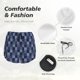 thumbnail image 4 of Balery Blue Gingham Buffalo Check Pantalones cortos deportivos para mujer con forro y dos bolsillos, elásticos, para entrenamiento, gimnasio, yoga-Small, 4 of 7