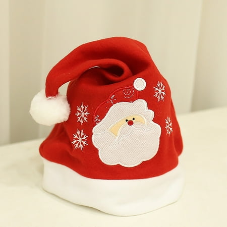 

Led Night Light Christmas Decorations Christmas Gifts Old Man Adult Cap Machine Embroidered Snowflake Christmas Cap