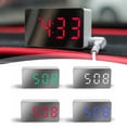 thumbnail image 3 of Réveil de Voiture à Miroir LED Électronique Numérique, Police Multicolore, Portable, 3 of 9