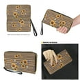 thumbnail image 4 of ZUXONGSY Woodgrain Sunflower Butterfly Print 2 PCS Hobo Handbag Money Organizers for Women Large Capacity Purse and Wallet Set Lightweight Shoulder Bag for Shopping Work, 4 of 4