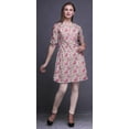 thumbnail image 4 of Bimba Women Straight Kurta Mandarin Collar Printed Dress Short Kurti Tops, 4 of 6
