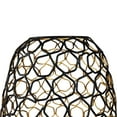 thumbnail image 6 of Northlight Small Geometric Cage Iron Pillar Candle Holder - 11" - Black and Gold, 6 of 6