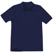 Classroom School Uniform Youth Unisex Short Sleeve Pique Polo 58322, S, Dark Navy
