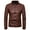 Brown, variant on Men Leather Jackets Men's Winter Long-sleeved Leather Motorcycle Jacket Zipper Coat Long Sleeve Hoodless Faux Leather Outwear Jackets Black L