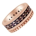 thumbnail image 3 of AFFY Round Shape Simulated Pink Sapphire Mens Eternity Band Ring In 14k Rose Gold Over Sterling Silver Ring Size-11, 3 of 3