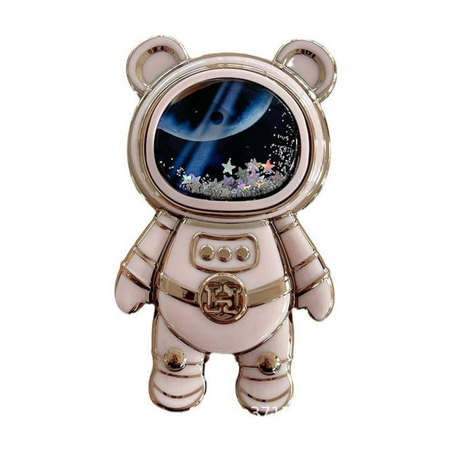 Poignée d'Ours en Sable Mouvant Support de Téléphone Mobile Rallonge de Poignée Support pour Astronaute Doigt Pliable Universel Dissimulé