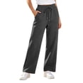 thumbnail image 2 of Nfurl Sweatpants for Women Straight Leg Pants with Pockets Elastic Waist Drawstring Solid Color Basic Sweat Pants Comfy Casual Sweatpant Dark Gray,XXXL, 2 of 6