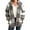Khaki, variant on BLTIBY Women's Fall Winter Jacket Hooded Double-Faced Fleece Checked Printed Fuzzy Zip up Drawstring Casual Warm Lightweight Coat with Pockets Dark Gray XXL