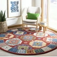 thumbnail image 2 of SAFAVIEH Aspen Amala Geometric Area Rug, Red/Blue, 3' x 3' Round, 2 of 6