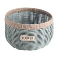 thumbnail image 1 of COM1950s Plastic Woven Storage Basket, Farmhouse Planter Pot for Home Decor, Handmade Rattan Look Container for Succulents or Flowers, 1 of 7