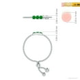 thumbnail image 4 of ANGARA Natural Three Stone Emerald Bar Bolo Ring in 14K White Gold for Women (Size-2mm) | May Birthstone, Birthday, Anniversary, Jewelry Gift for Women | Natural Emerald Ring, 4 of 9