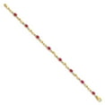 thumbnail image 2 of Primal Gold 14 Karat Yellow Gold Diamond and Composite Ruby Oval Bracelet, 2 of 4
