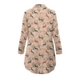 thumbnail image 4 of Yuyamidu Reindeer Womens Nightgowns Sexy Long Sleeve Loungewear Top Christmas Button Down Night Shirts for Women Sleepwear Size XL Xmas Pajama Dress for Girls, 4 of 7