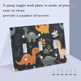 thumbnail image 3 of Yayeee Toggle Light Switch Wall Plate 2-Gang 4.56"x4.48" Decorative Outlet Cover, Cartoon Dinosaur, 3 of 7