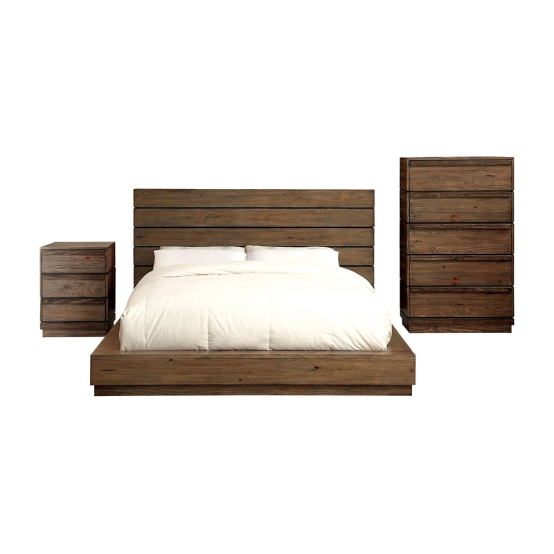 FOA Benjy 3pc Rustic Natural Tone Wood 