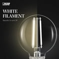 thumbnail image 5 of Feit White Filament G25 E26 (Medium) Filament LED Bulb Daylight 40 Watt Equivalence 3 pk, 5 of 8