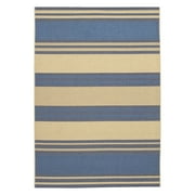 Couristan 30710123036055T 3 ft. 11 in. x 5 ft. 6 in. Five Seasons South Padre Rectangle Area Rug - Blue & Cream