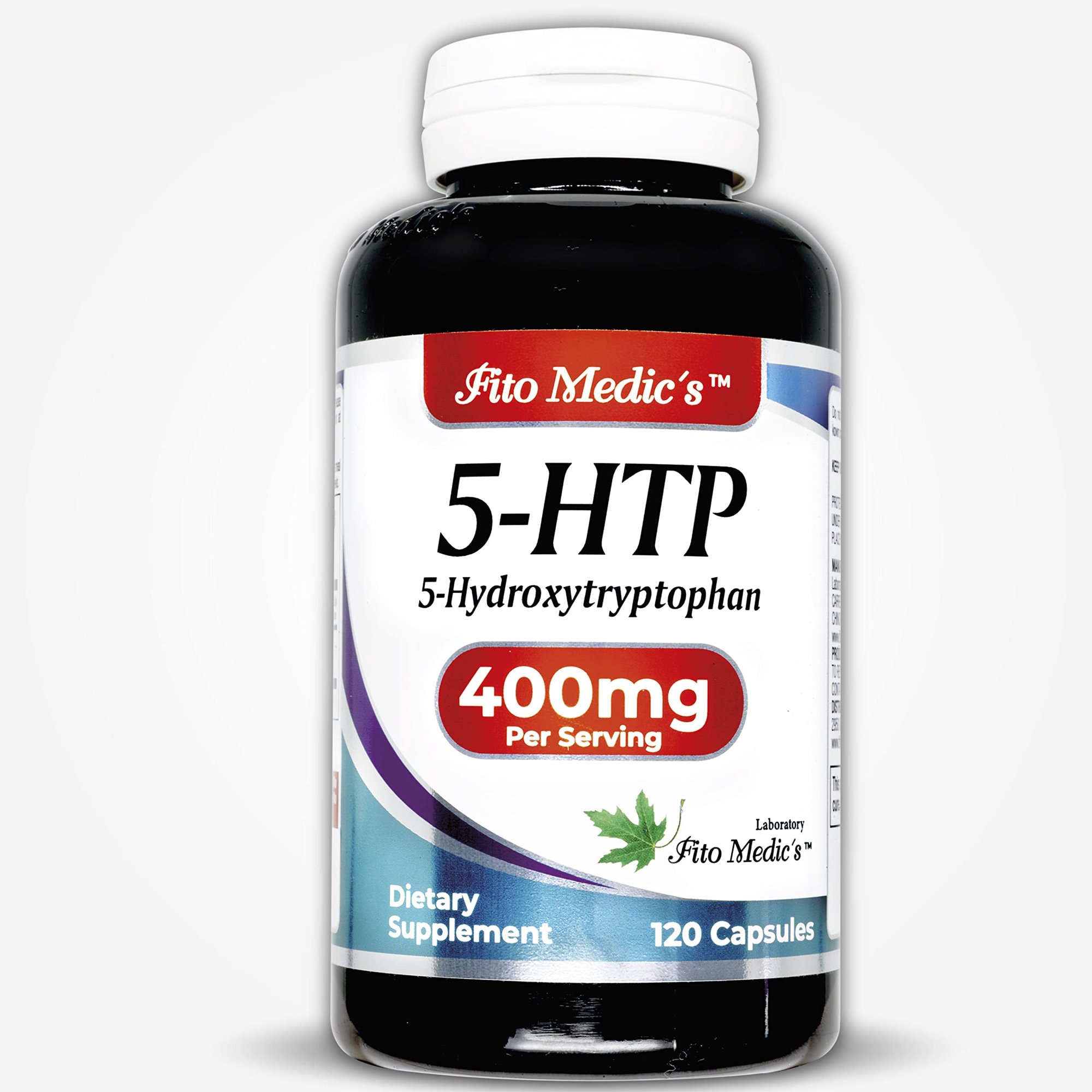 5-HTP Supplement 400 mg – 120 Capsules – Mood & Relaxation Support – Non-GMO Ingredients