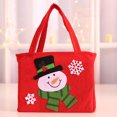 thumbnail image 4 of Ounissouiy Bolsa de regalo de Navidad, bolsa de embalaje interesante, diseño de asa, bolsas de dulces de Navidad, soporte de almacenamiento, Kits de decoración para fiestas Muñeco de nieve, 4 of 6