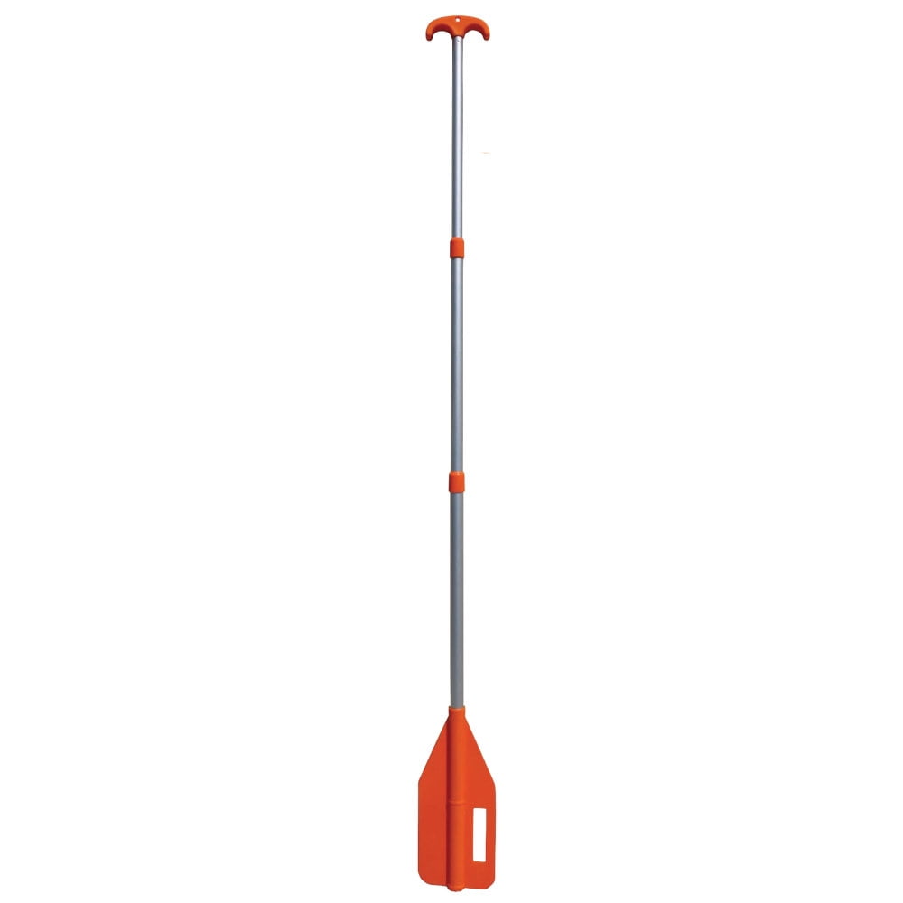 Airhead 24"-72" Telescoping Boat Paddle with Hook, Orange/Silver