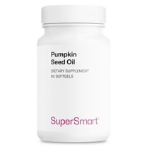 SuperSmart Pumpkin Seed Oil Supplement 1000mg per Day (  Vitamin E) - Pumpkin Seed Oil for Hair Growth | Non-GMO & Gluten Free - 60 Softgels