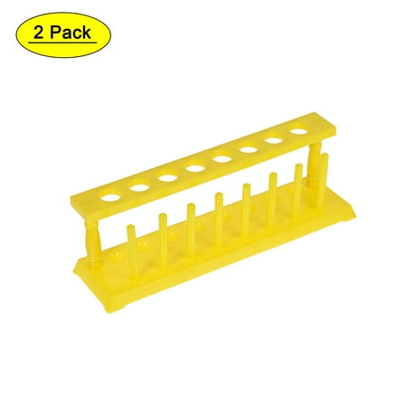 

Uxcell 8 Wells 8 Pins Test Tube Holder Rack Yellow for 18-21mm Tube 2 Pack