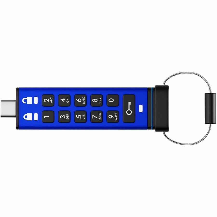 iStorage datAshur PRO+C 512GB | FIPS 140-3 Level 3 Certified | Secure USB Type-C Hardware Encrypted Drive | PIN protected | Type C-A adapter included - TAA Compliant - 512 GB - USB 3.2 (Gen 1) Type...