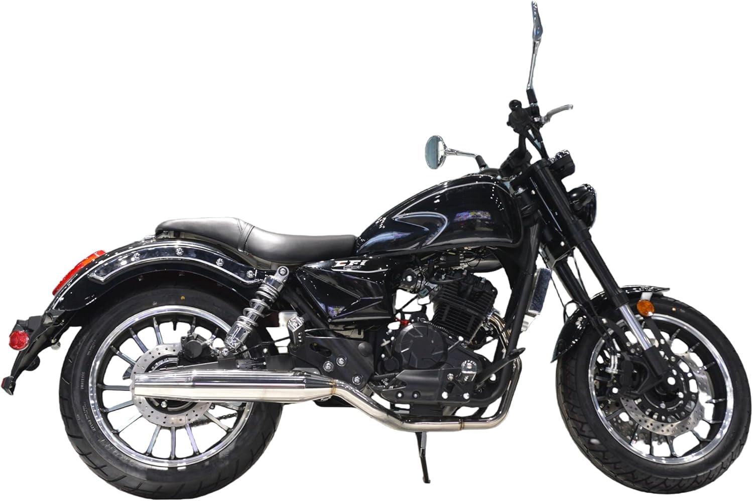 HHH 250cc Cruiser Motorcycle 6-Speed Manual Sport Transmission EFI Fuel Injection Motorcycle-Black