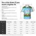 thumbnail image 4 of Picia Happy Easter Gentle Cotton Regular Fit Short Sleeve Casual Hawaiian Shirt for Men-3X-Large, 4 of 9