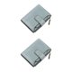 thumbnail image 4 of Sonducket Billeteras para mujer, bolso para monedas de PU, monedero multitarjeta para chica, cierre de cremallera de estilo Simple, tarjetero Azul claro 2Conjunto, 4 of 6
