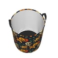 thumbnail image 3 of Balery Halloween Skull Round Laundry Basket with Handles Waterproof Freestanding Laundry Hamper for Clothes Toys in the Dorm and Family-Medium, 3 of 8