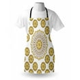 thumbnail image 3 of Mandala Apron Ancient Circle Mandala Pattern Butterflies with Leaves Natural Composition, Unisex Kitchen Bib Apron with Adjustable Neck for Cooking Baking Gardening, Yellow Cream Brown, by Ambesonne, 3 of 3
