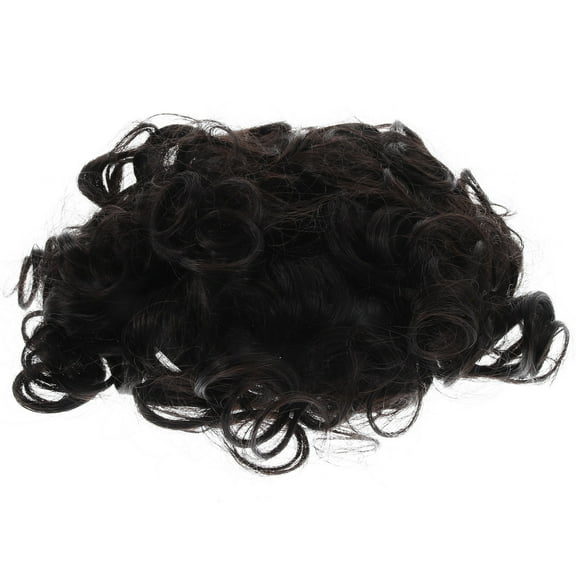 OUNONA 1Set Fake Curly Hair Bun for Blending with Natural Hair, Easy to Wear and Style